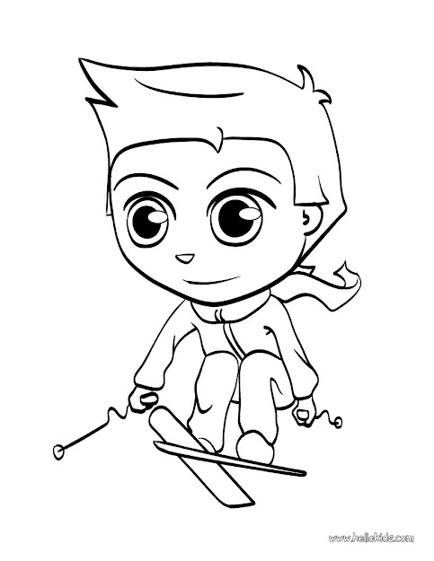 Skiing Kid Coloring Page  Coloring Page  Sport Coloring Pages  Winter Sport  Coloring Pages