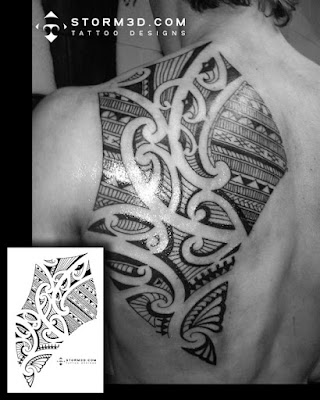 shoulderblade maori tattoo design flash pictures