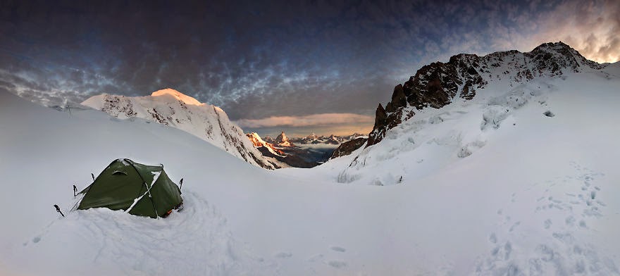 Grenzgletscher, 3,950m Valais Alps, Switzerland - I Am A Mountain Photographer And I Spent 6 Years Photographing My Tent In The Mountains