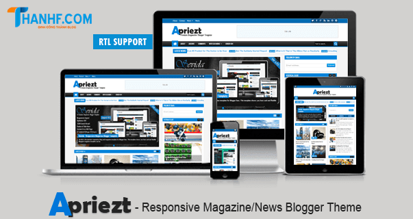 Apriezt - Responsive Magazine News Blogger Template