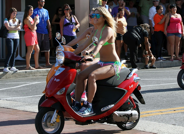 Vanessa Hudgens and Selena Gomez Riding Scooters - 17