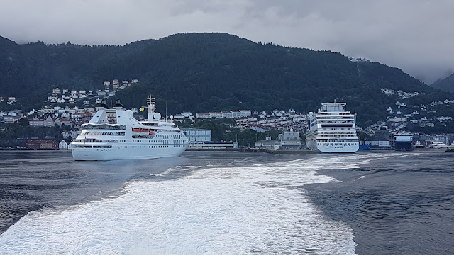 Cruise ship Star Pride in Bergen, Norway; Windstar Cruises