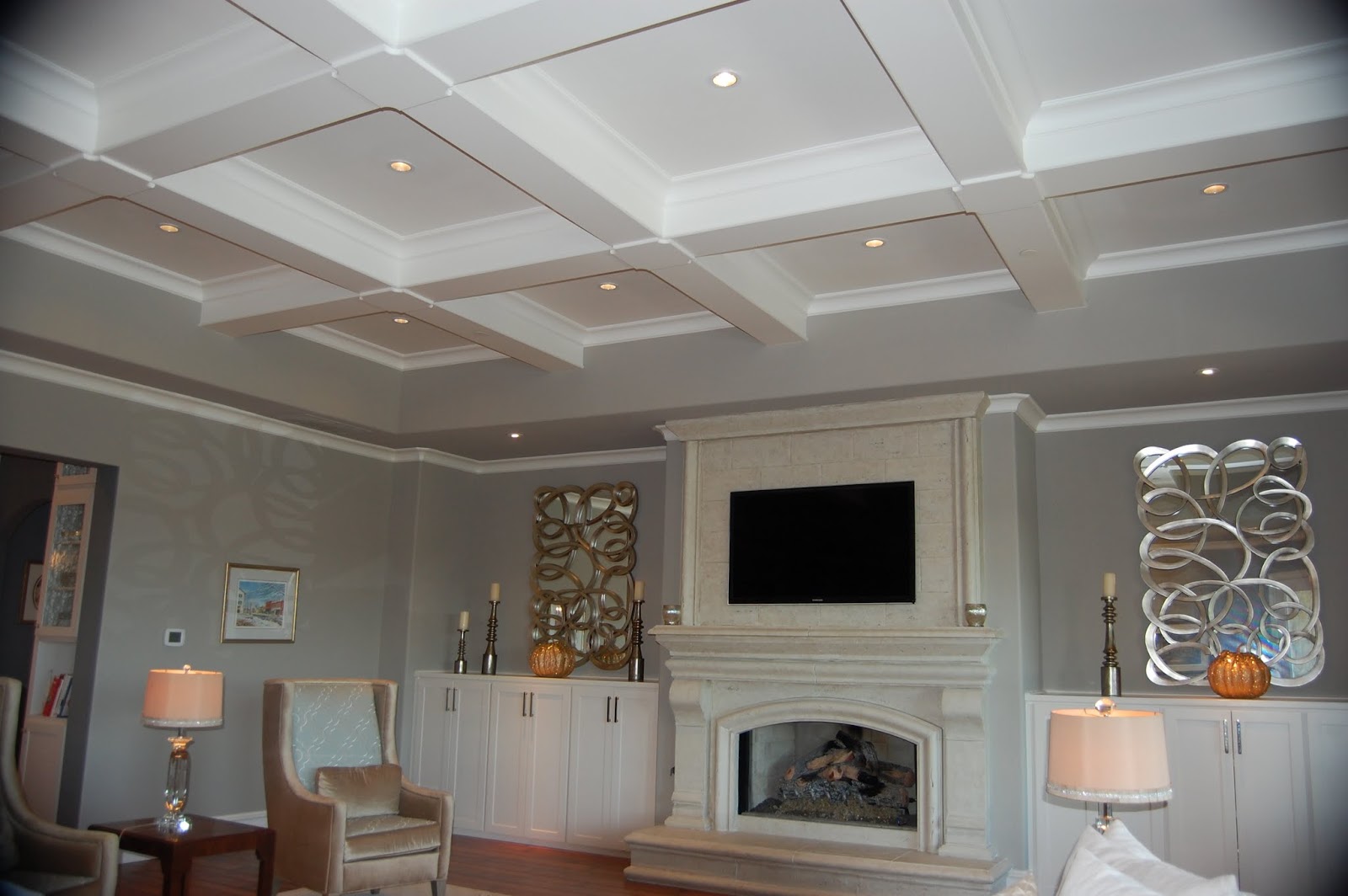 modern coffered ceiling