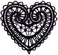 lace heart black png transparent for scrapbooking free download