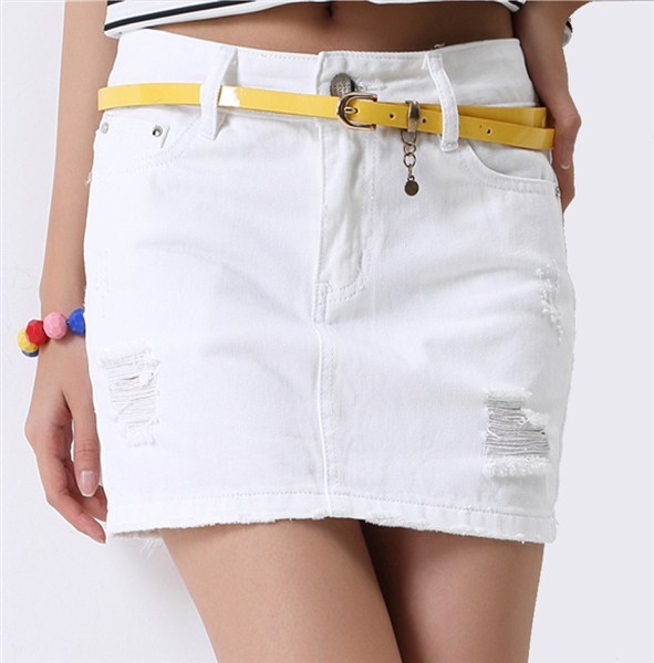 model rok jeans denim wanita desain casual simple dan elegan modern terbaru