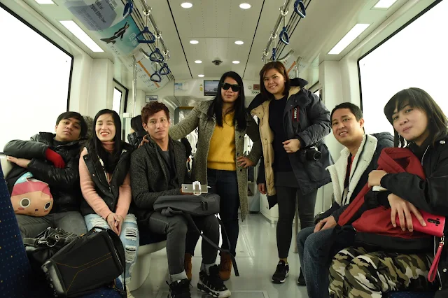 Inside the Maglev train