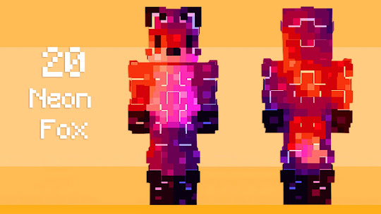 minecraft skins neon fox