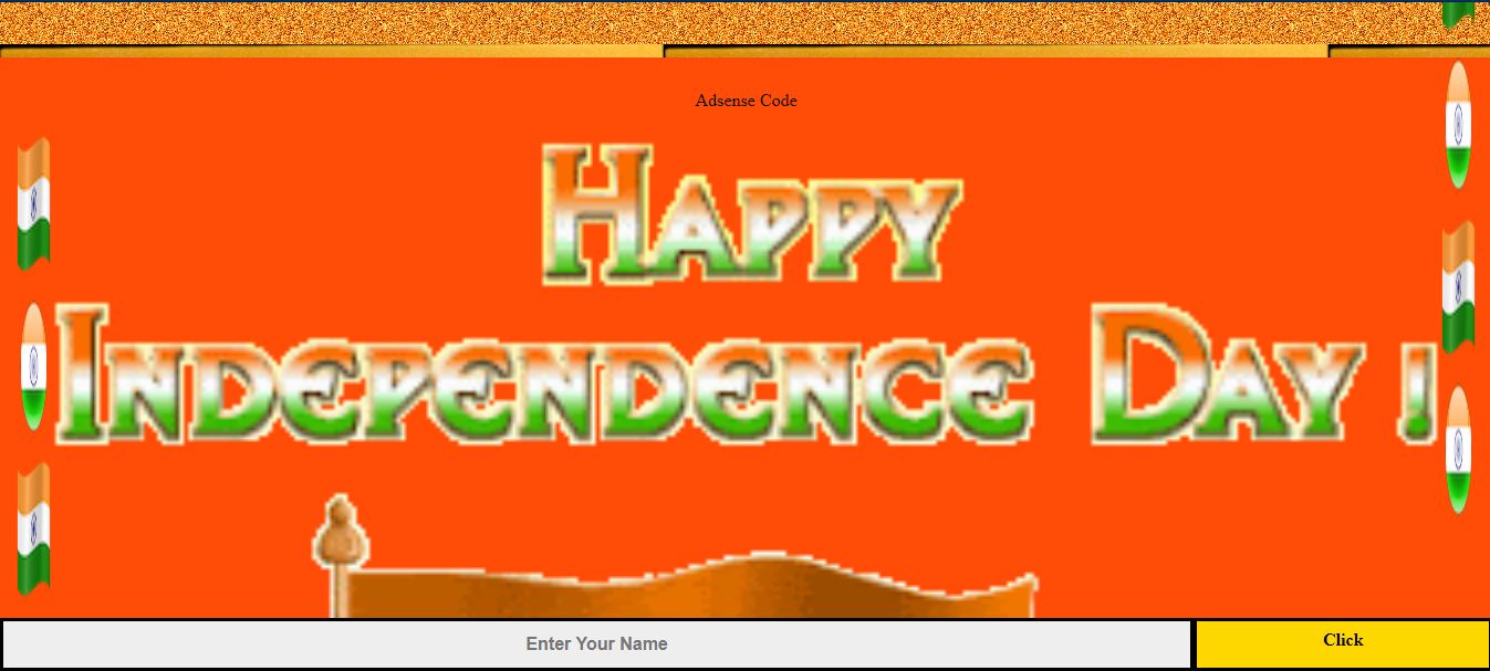 Independence Day Wishing Script - Blogger Template Download