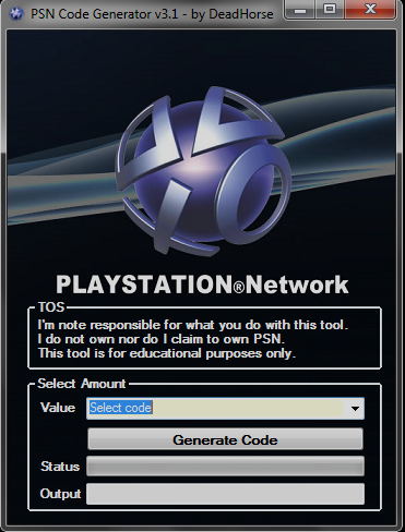 Psn code generator