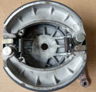 Interior of front brake plate.