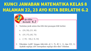 Kunci Jawaban Matematika Kelas 8 Halaman 22, 23 Ayo Kita Berlatih 6.2