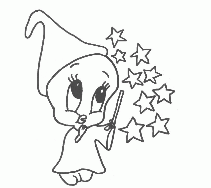 Colour Drawing Free HD Wallpapers: Cute Tweety Bird For Kid Coloring Page Free wallpaper