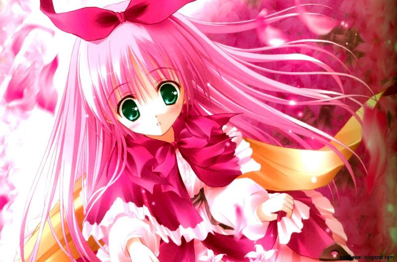 Kumpulan Gambar Wallpaper Anime Jepang Berambut Pink Cantik Terbaru
