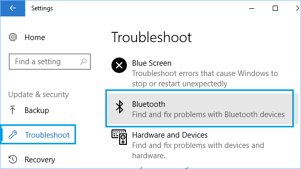 استكشاف أخطاء خيار Bluetooth وإصلاحها في نظام التشغيل Windows 10