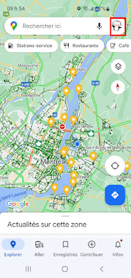 Google Maps - Mode Voiture | Ouverture Application