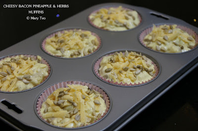 Cheesy Bacon Pineapple & Herb Muffins