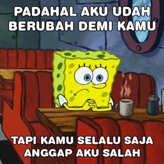 Gambar Meme Lucu Spongebob Galau - Gambar Lucu Terbaru