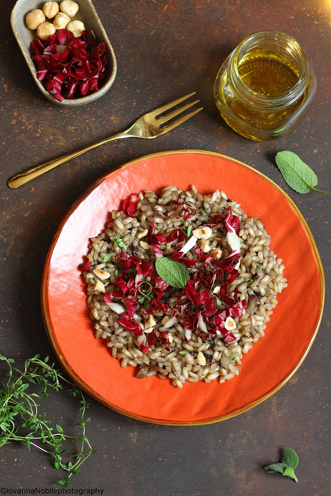 Risotto con Taleggio, radicchio e nocciole