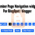 How to add Number Page Navigation Widget in Blogger