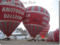 A field of hot air balloons