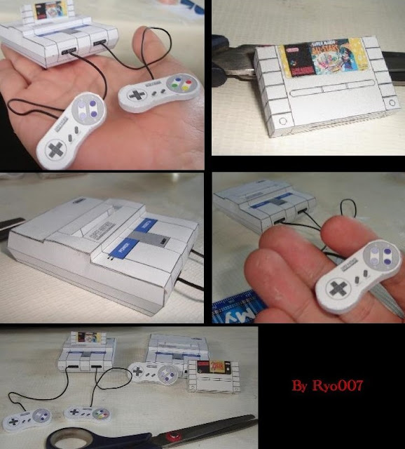 super nintendo entertainment snes papercraft