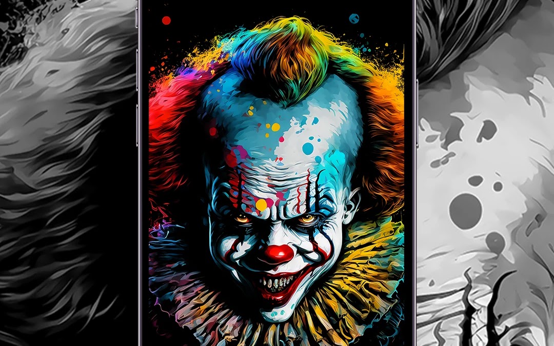 Experience the Horror in HighResolution Pennywise OLED 4K AI Art Wallpaper  for Phone