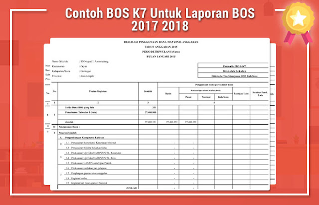 Contoh BOS K7 Untuk Laporan BOS 2017 2018