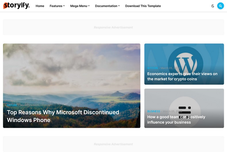 Storify Responsive Blogger Template