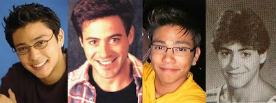 Drew Arellano and Robert Downey, Jr.