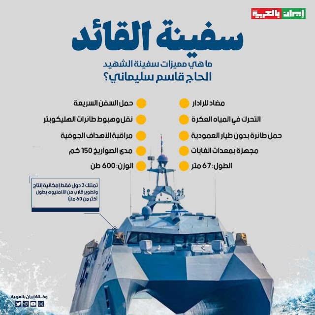  خصائص سفينة “الشهيد سليماني” الإيرانية الحربية