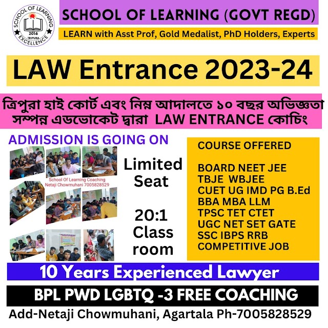 Best LLB (CLAT) Coaching centre in Tripura (Agartala) 2024-2025