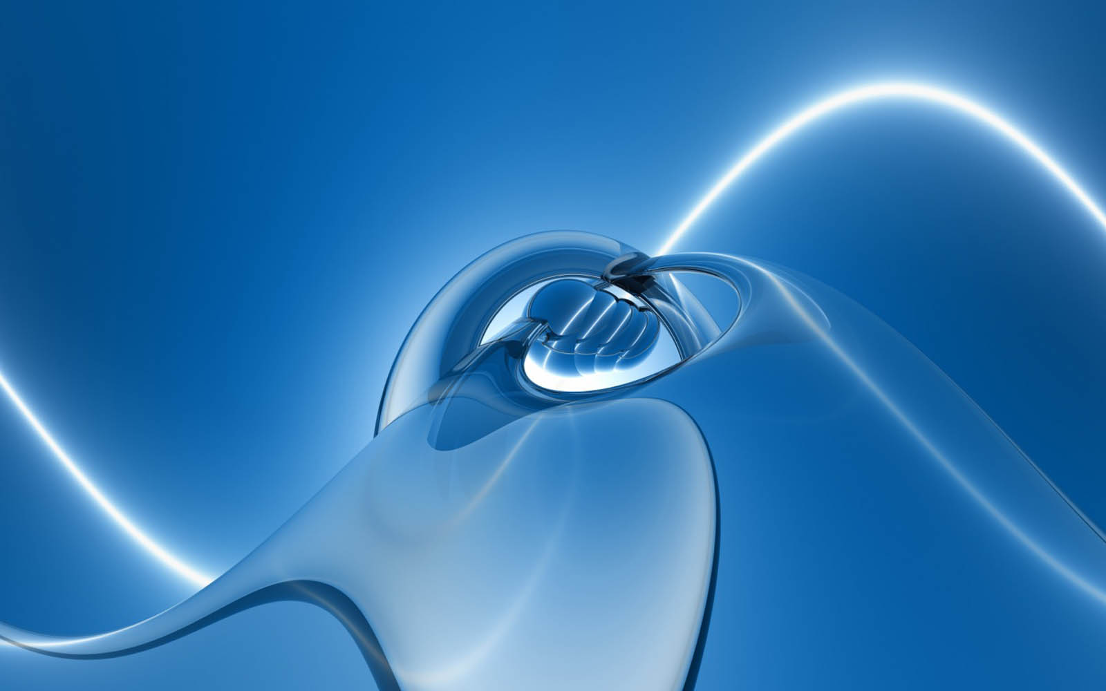 3D Blue Abstract Background Wallpaper
