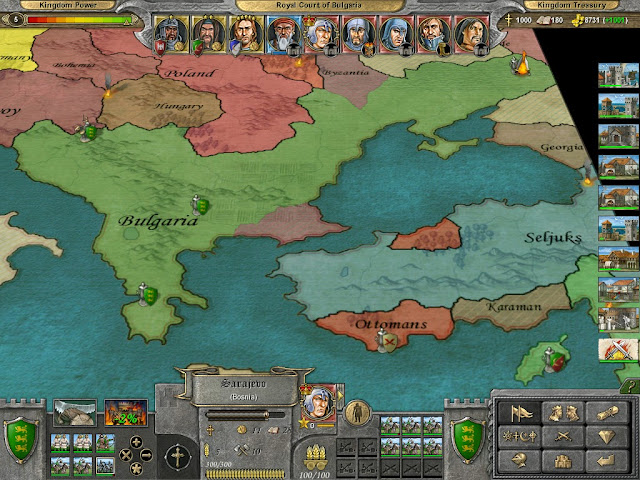 Knights of Honor - Political Map Screenshot