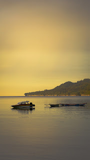 sunset background at Banda Neira