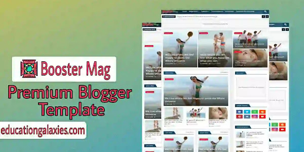 Booster Mag Premium Blogger Template Free Download Latest