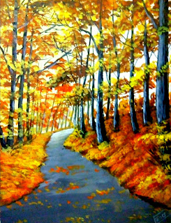 Acrylic Painting Tutorial Step By Step-Easy Forest Painting-Autumn landscapes painting