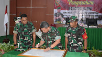 Danrem 043/Gatam Dampingi Pangdam ll/SWJ Mayjen TNI Hilman Hadi, S.I.P., M.B.A., M.Han Kunker Ke Kodim 0412/LU
