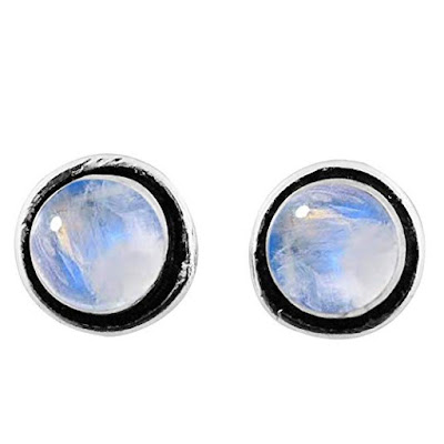 rainbow moonstone handmade earrings