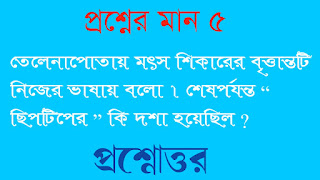 বাংলা অনার্স সাম্মানিক bengali honours তেলেনাপোতায় মৎস শিকারের বৃত্তান্তটি  নিজের ভাষায় বলো শেষপর্যন্ত ছিপটিপের কি দশা হয়েছিল প্রশ্নোত্তর telenopotay motso shikarer britanto ti nijer vashay bolo sesh porjonto chiptiper ki dosha hoyechilo questions answer