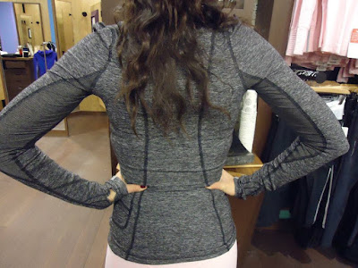 lululemon black back on track baselayer running top