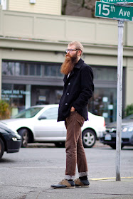 justin miskin two tone dress shoes seattle street style fashion it's my darlin peacoat