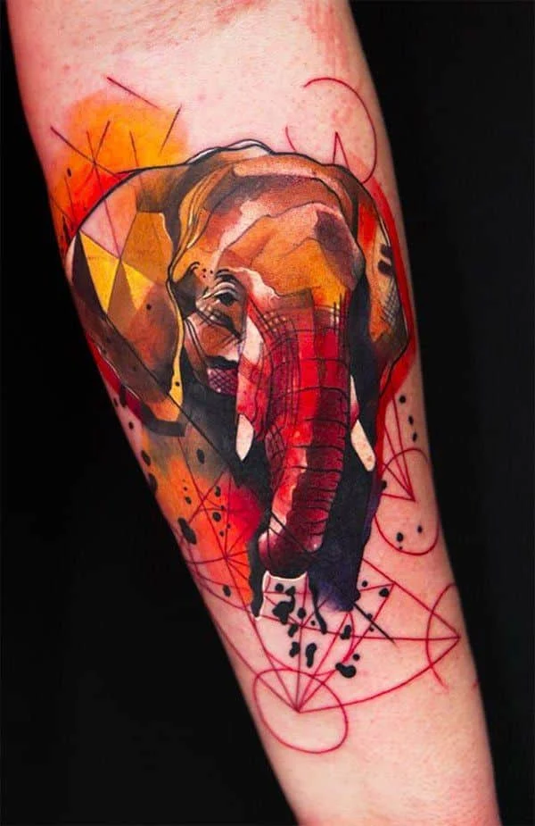 Imagen de un tatuaje de elefante