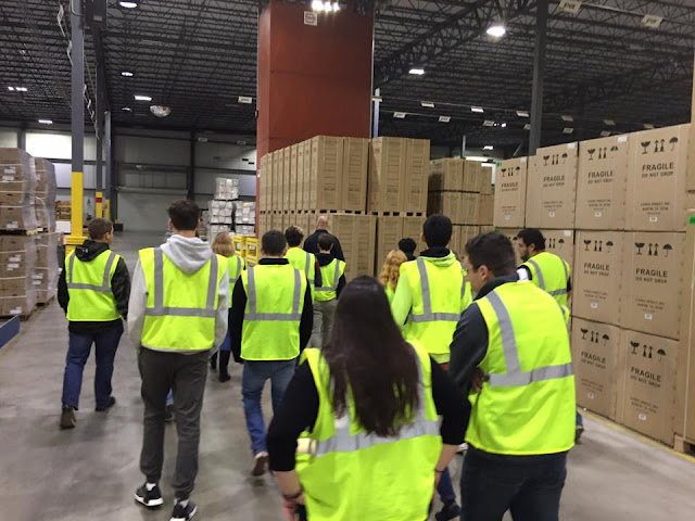 Students tour the Ferguson Distribution Center