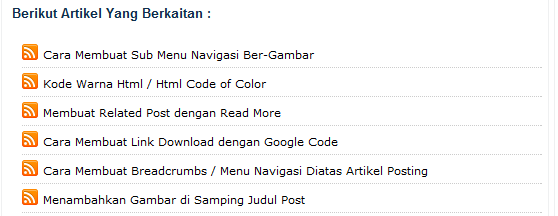 Membuat Related Post  Berkaitan dibawah Postingan Artikel