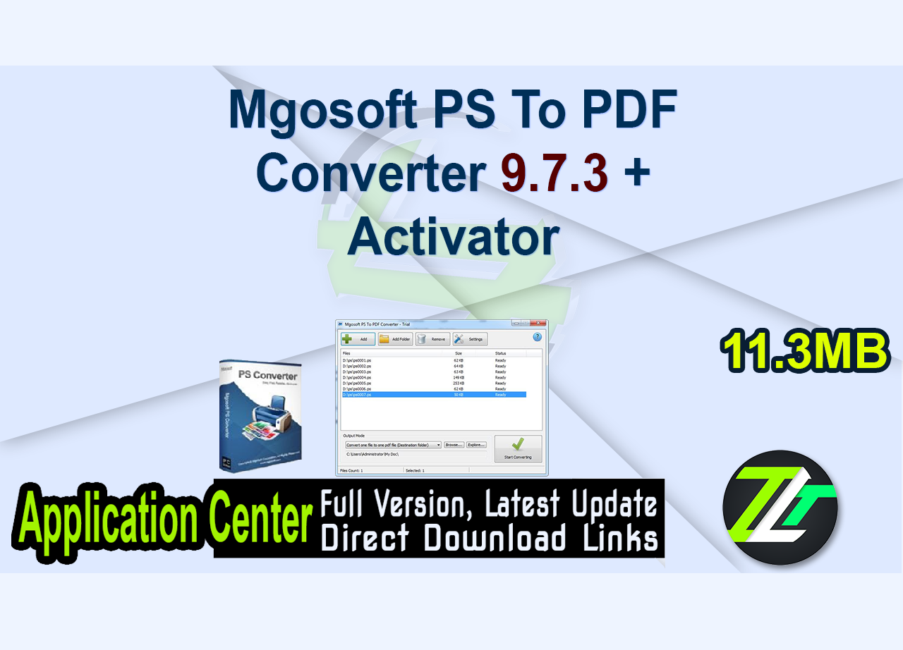 Mgosoft PS To PDF Converter 9.7.3 + Activator
