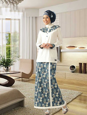 gamis batik putih