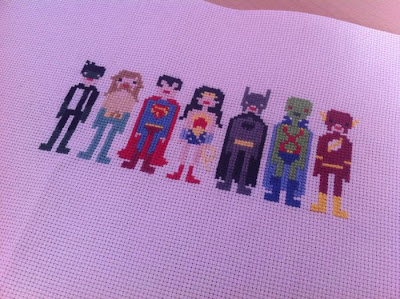 superheroes cross stitch