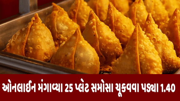 ઓનલાઈન મંગાવ્યા 25 પ્લેટ સમોસા ચૂકવવા પડ્યા 1.40 લાખ રૂપિયા 