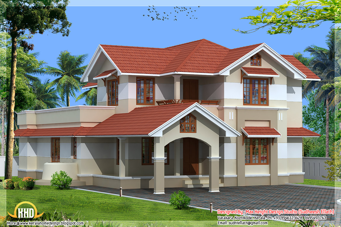 3 Beautiful Kerala  home  elevations Kerala  Home  Design  