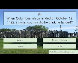 When Columbus’ ships landed on October 12, 1492, in what country did he think he landed? Answer choices include: Africa, United States, Japan, India